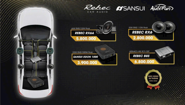 Combo âm thanh VJET 03 — Rebec + Sansui EGON 1000