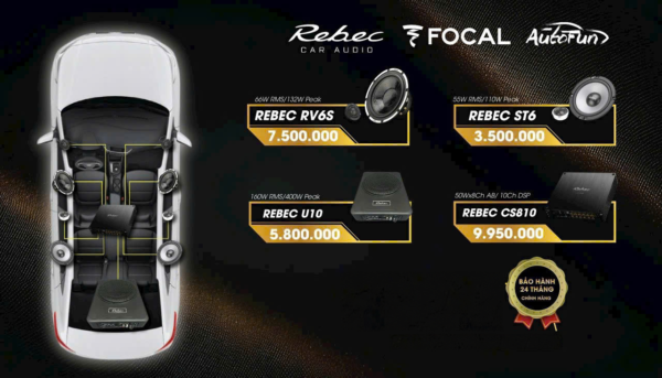 Combo âm thanh VJET 07 — Rebec RV6S + CS810 + U10