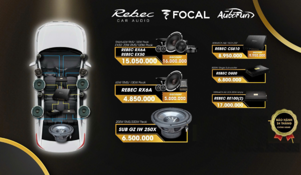 Combo âm thanh VJET 20 — Rebec RX6A/EX50 + GZ IW 250X